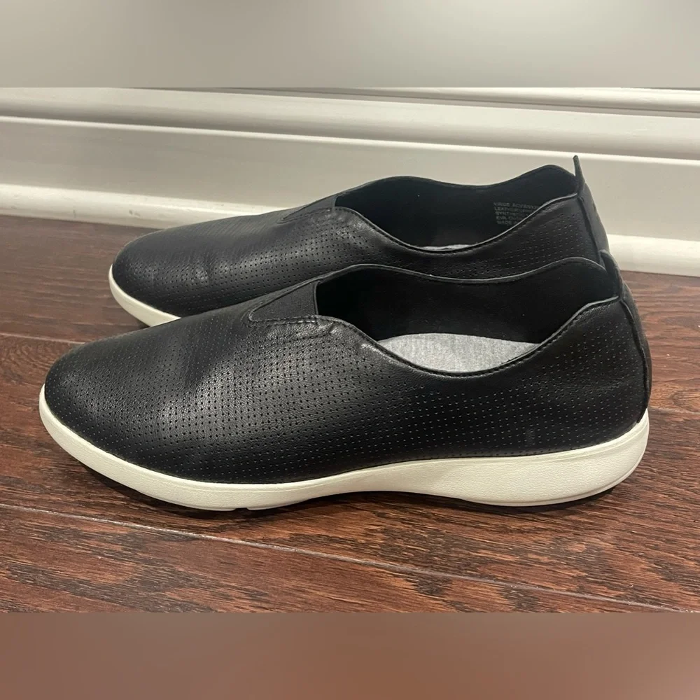 ABEO Women's VIRGE Orthotic Arch Support Leather Walking Shoe Black Size 10